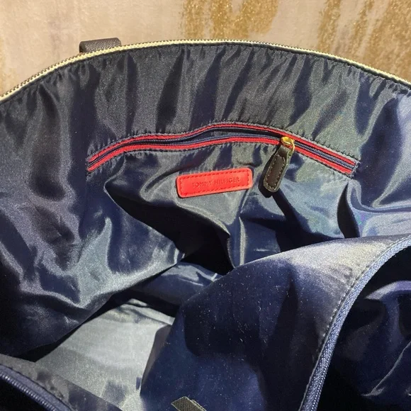 Tommy Hilfiger Black and White Striped Tote - Picture 5 of 7